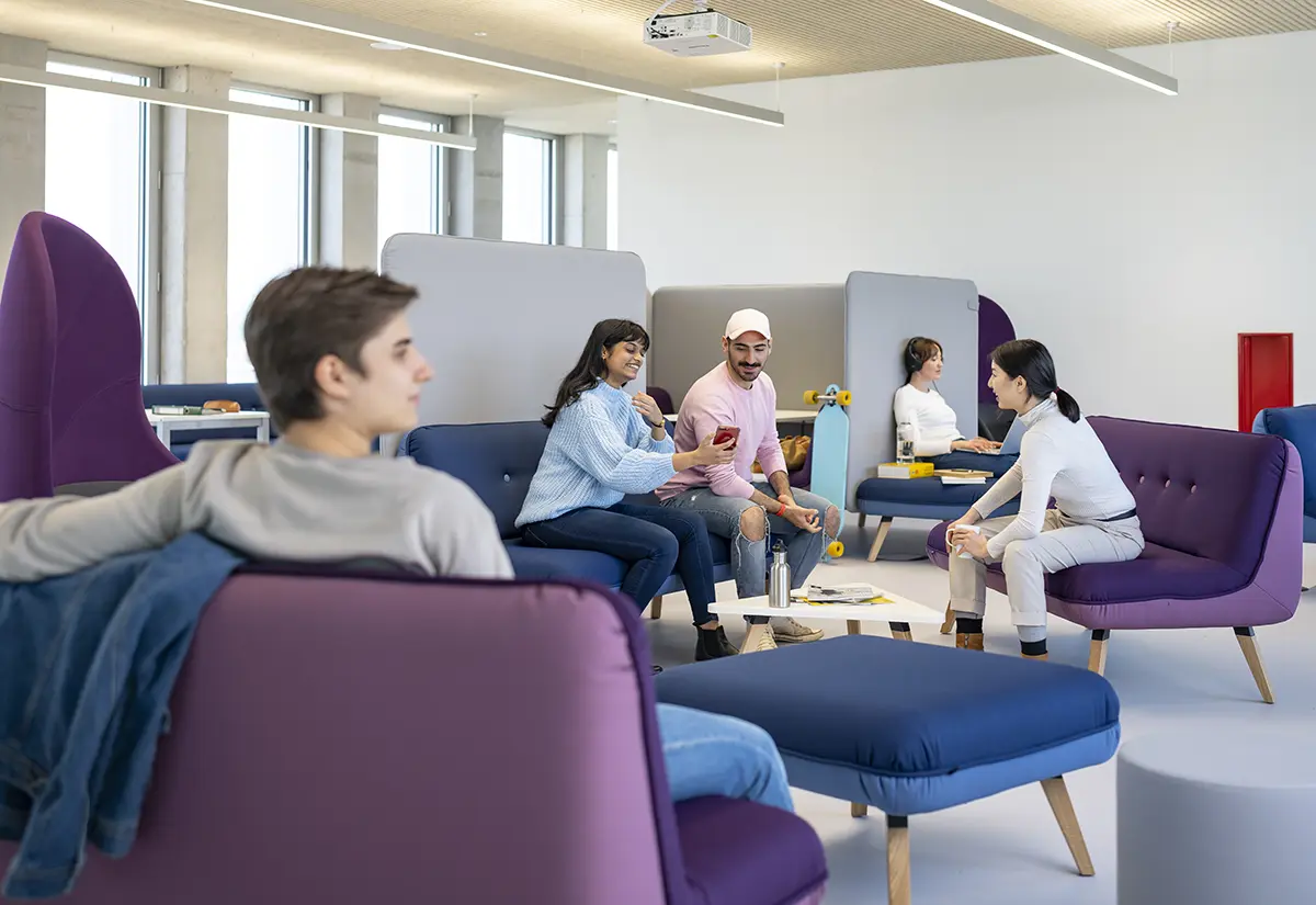 Lernzentrum im Studierendenhaus der h_da, Hochschule Darmstadt.